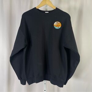 Hanes Mens Large Affirmation Make Progress Daily Ocean Patch Crewneck Sweatshirt